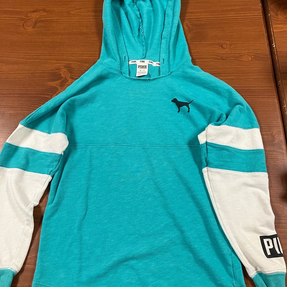 Victoria's Secret Teal and White Sweater